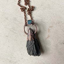 Load image into Gallery viewer, Black Kyanite & Opal Necklace #3 - Ready to Ship