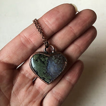 Load image into Gallery viewer, Moss Agate Heart Necklace #1 - Ready to Ship