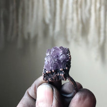 Load image into Gallery viewer, Raw Amethyst Cluster Ring #1 (Size 5.75) - Ready to Ship