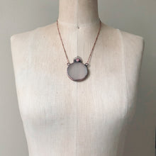 Load image into Gallery viewer, Selenite Moon with Rhodochrosite & Clear Quartz Necklace - Ready to Ship