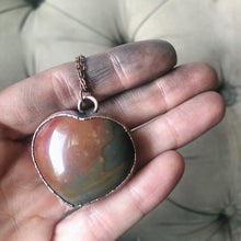 Load image into Gallery viewer, Polychrome Jasper Heart Necklace #13