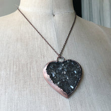 Load image into Gallery viewer, Agate Druzy “Broken Open” Heart Necklace #3 - Ready to Ship