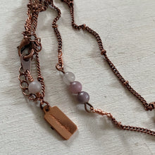 Load image into Gallery viewer, Amethyst Spirit Quartz Necklace with Purple Agate Accent Chain #3 - Ready to Ship