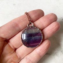 Load image into Gallery viewer, Fluorite Moon Necklace #1 - Ready to Ship