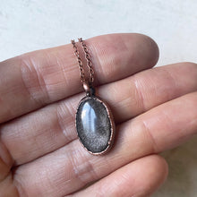Load image into Gallery viewer, Silver Sheen Obsidian Necklace #1