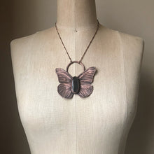 Load image into Gallery viewer, Electroformed Butterfly & Purple Labradorite Necklace - Spring Equinox Collection