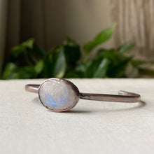 Load image into Gallery viewer, Rainbow Moonstone Cuff Bracelet #1 - Ready to Ship
