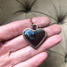Load image into Gallery viewer, Moss Agate Heart Necklace #6 - Ready to Ship