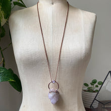 Load image into Gallery viewer, Amethyst Spirit Quartz with Rainbow Moonstone Necklace #3 - Ready to Ship