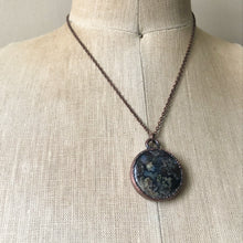 Load image into Gallery viewer, Moss Agate Full Moon Necklace #3 - Ready to Ship