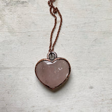 Load image into Gallery viewer, Rose Quartz Heart Necklace #1