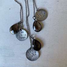 Load image into Gallery viewer, New Moon in Taurus "live by the moon" Sterling Silver & Smoky Quartz Necklace - Ready to Ship