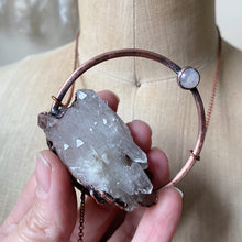 Load image into Gallery viewer, Clear Quartz Cluster with Vera Cruz Amethyst Statement Necklace - Ready to Ship