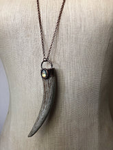 Load image into Gallery viewer, Labradorite & Naturally Shed Deer Antler Tip Necklace #1 - Ready to Ship