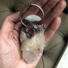 Load image into Gallery viewer, Candle Quartz & Rainbow Moonstone Statement Necklace - Ready to Ship