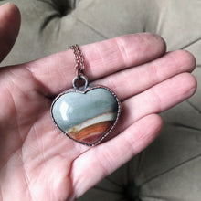 Load image into Gallery viewer, Polychrome Jasper Heart Necklace #1