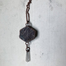 Load image into Gallery viewer, Raw Ruby & Double Terminated Clear Quartz Point Necklace #2