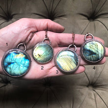 Load image into Gallery viewer, Labradorite Sun & Moon Necklaces - Spring Equinox Collection