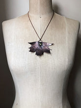 Load image into Gallery viewer, Electroformed Maple Leaf with Labradorite Necklace (Large) #1 - Ready to Ship