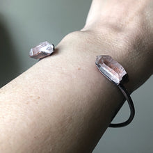 Load image into Gallery viewer, Raw Clear Quartz Chakra Cuff Bracelet - Made to Order