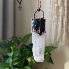 Load image into Gallery viewer, Selenite & Blue Kyanite Necklace #2 - Ready to Ship