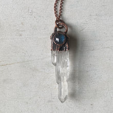 Load image into Gallery viewer, Clear Quartz Point & Blue Kyanite Necklace - Ready to Ship