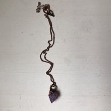 Load image into Gallery viewer, Raw Tibetan Amethyst Mini Cluster Necklace #1
