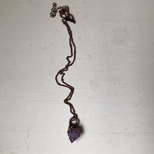 Load image into Gallery viewer, Raw Tibetan Amethyst Mini Cluster Necklace #1