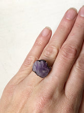 Load image into Gallery viewer, Tibetan Amethyst Mini Cluster Ring #3 (Size 6.5) - Tell Tale Heart Collection