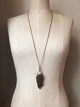 Load image into Gallery viewer, Electroformed Green Macaw Feather Necklace #3 - Ready to Ship