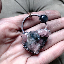 Load image into Gallery viewer, Pink & Grey Amethyst Necklace with Grey Moonstone