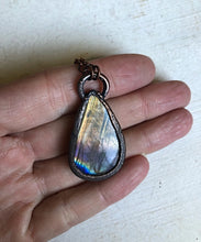 Load image into Gallery viewer, Purple Labradorite Teardrop Necklace #2 - Ready to Ship