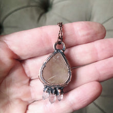 Load image into Gallery viewer, Rutile Quartz Teardrop with Clear Quartz Points Necklace - Ready to Ship