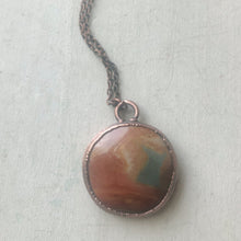 Load image into Gallery viewer, Polychrome Jasper Moon Necklace #11