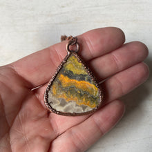 Load image into Gallery viewer, Bumblebee Jasper Teardrop Necklace