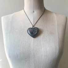 Load image into Gallery viewer, Agate Druzy “Broken Open” Heart Necklace #2 - Ready to Ship