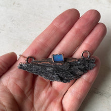 Load image into Gallery viewer, Black Kyanite & Opal Necklace #1 - Ready to Ship