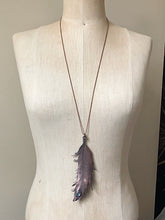 Load image into Gallery viewer, Electroformed Feather and Labradorite Necklace #3 - Moksha Collection