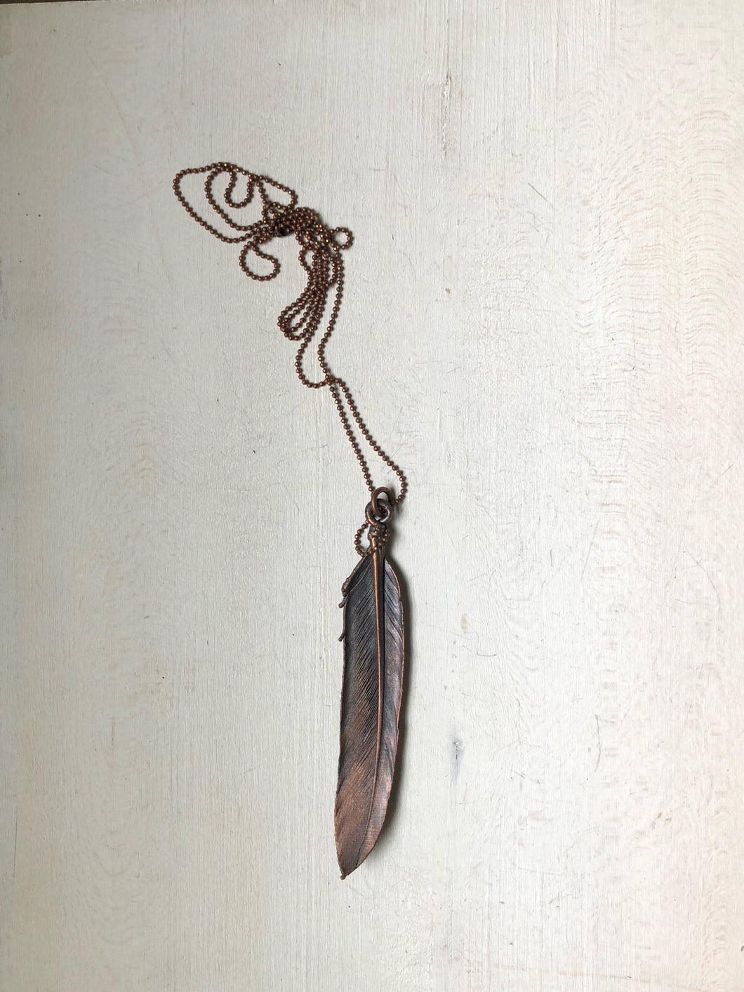 Electroformed Feather Necklace #3 (Satya Collection)
