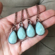 Load image into Gallery viewer, Faceted Amazonite Teardrop Necklace - Ready to Ship