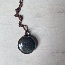Load image into Gallery viewer, Black Sunstone Full Moon Necklace #1 - Ready to Ship