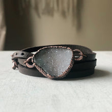 Load image into Gallery viewer, White Druzy Wrap Bracelet/Choker #1 - Ready to Ship