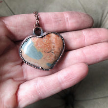 Load image into Gallery viewer, Polychrome Jasper Heart Necklace #3
