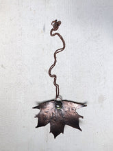 Load image into Gallery viewer, Electroformed Maple Leaf with Labradorite Necklace (Large) #1 - Ready to Ship