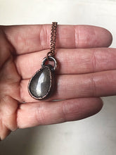 Load image into Gallery viewer, Silver Obsidian Teardrop Necklace #1 (Ready to Ship) - Darkness Calling Collection

