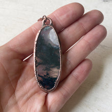 Load image into Gallery viewer, Moss Agate Oval Necklace #2- Ready to Ship