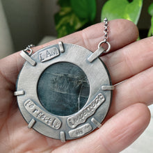 Load image into Gallery viewer, Labradorite New Moon Necklace #2 - Sterling Silver
