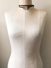 Load image into Gallery viewer, Raw Citrine & Leather Wrap Bracelet/Choker #2 (Icarus Soaring Collection)