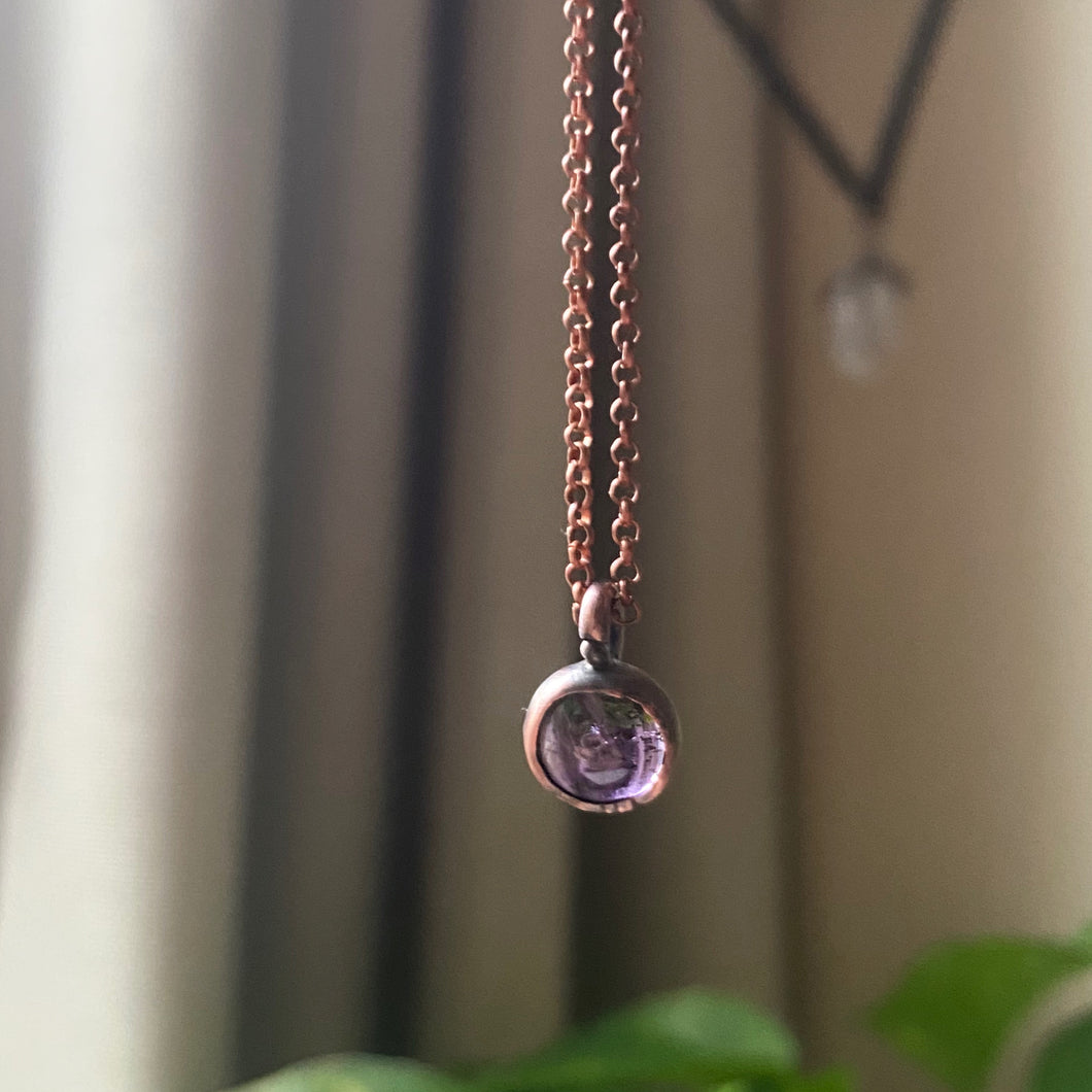 Amethyst Mini Moon Necklace #1 - Ready to Ship