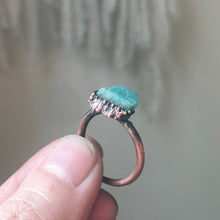 Load image into Gallery viewer, Raw Amazonite Ring - #4 (Size 8.75) - Ready to Ship